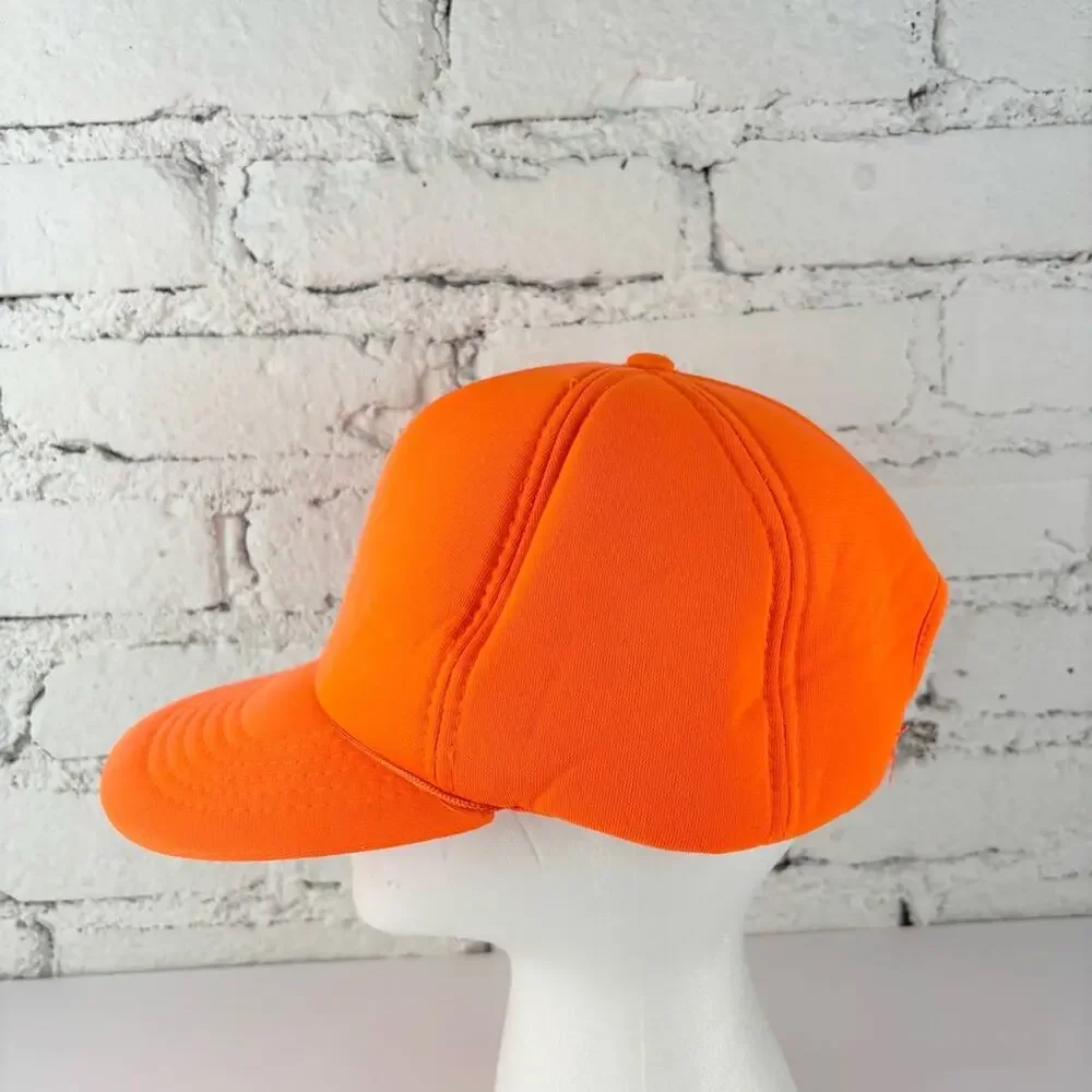 Vintage Hunting Construction Orange Snapback Hat